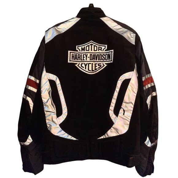 Genuine Harley Davidson Motorcycle Functional Reflective Jacket Illumination 360 - Picture 7 of 8